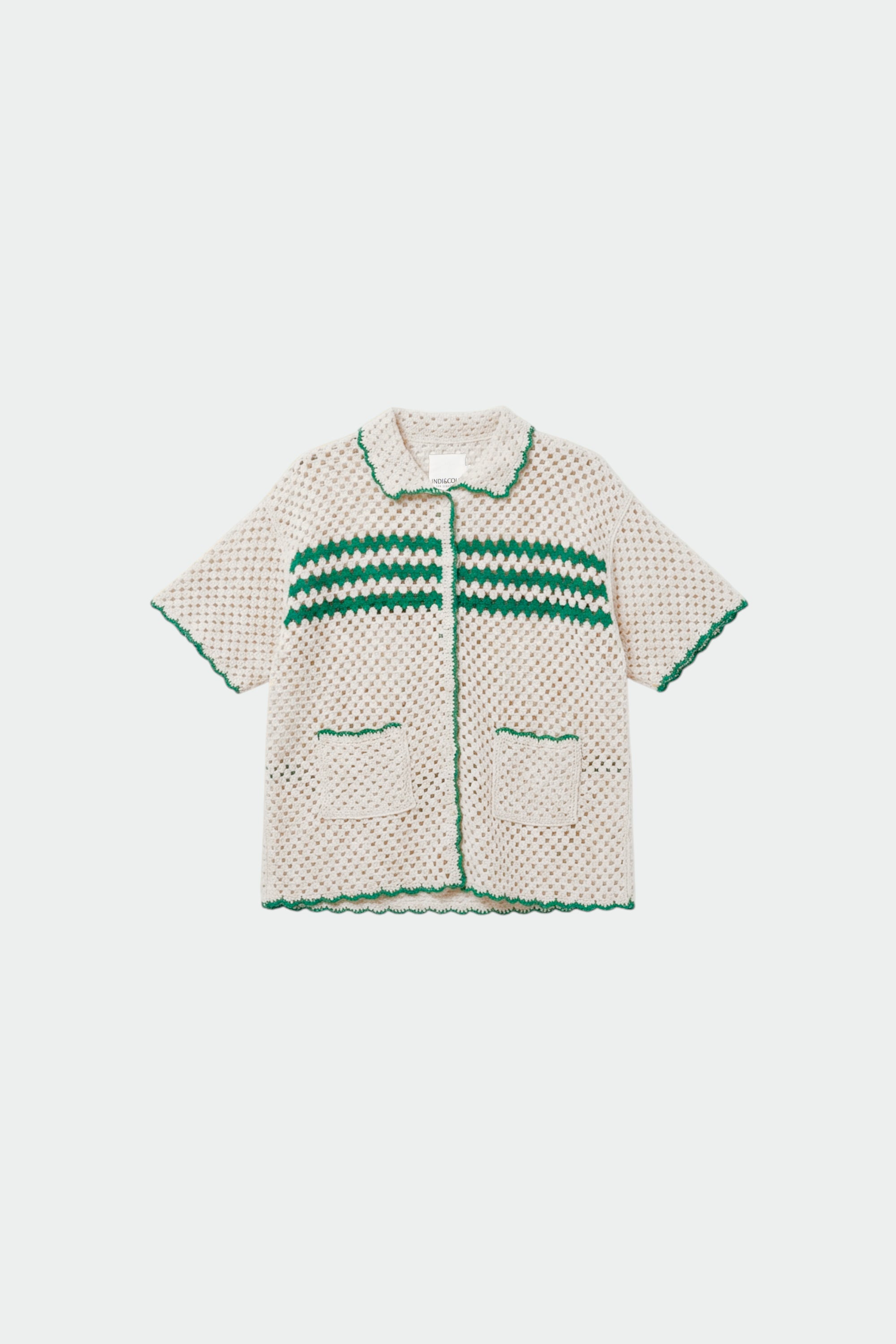 Chemise Crochetée Rétro - Vert
