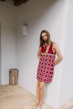 Mini-Robe Crochetée - Rouge