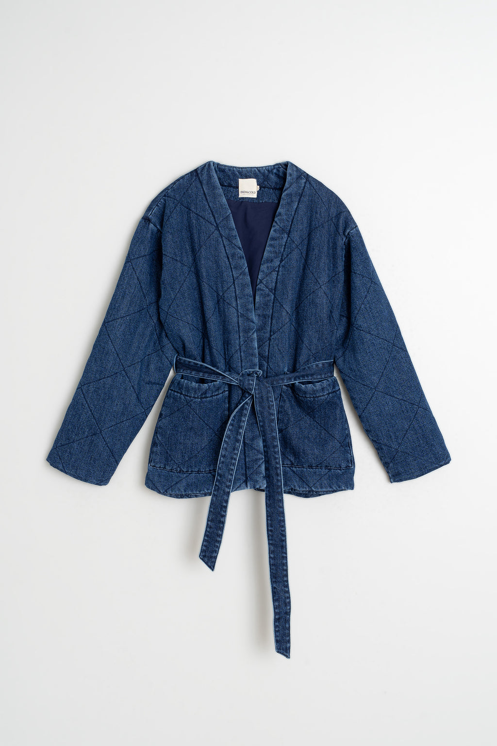 Veste Kimono Matelassée - Denim
