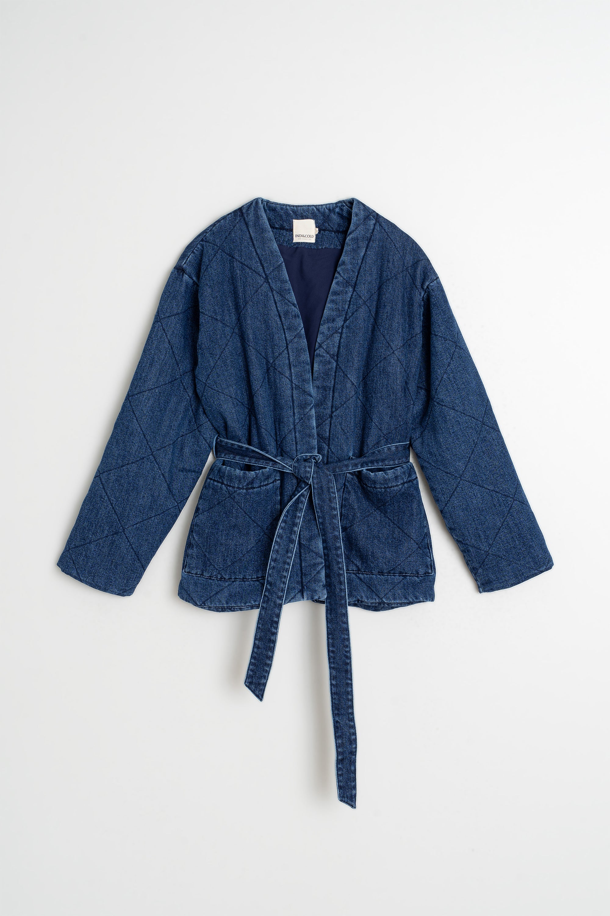 Veste Kimono Matelassée - Denim