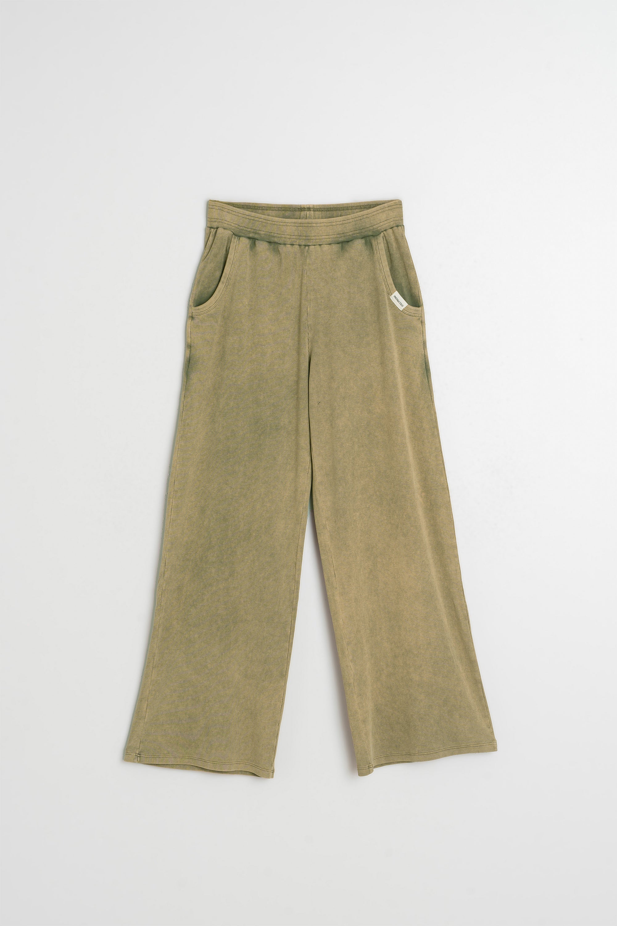 Pantalon Large Côtelé - Kaki
