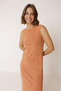 Robe Longue En Coton - Pêche