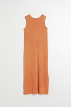Robe Longue En Coton - Pêche