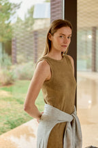 Robe Longue En Coton - Kaki