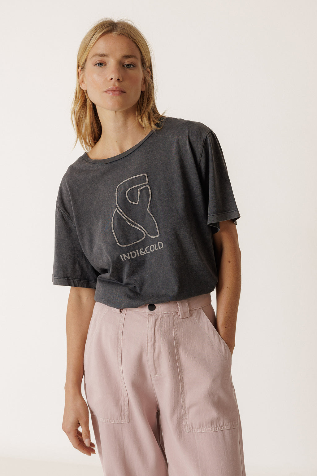 T-Shirt Avec Logo - Charbon