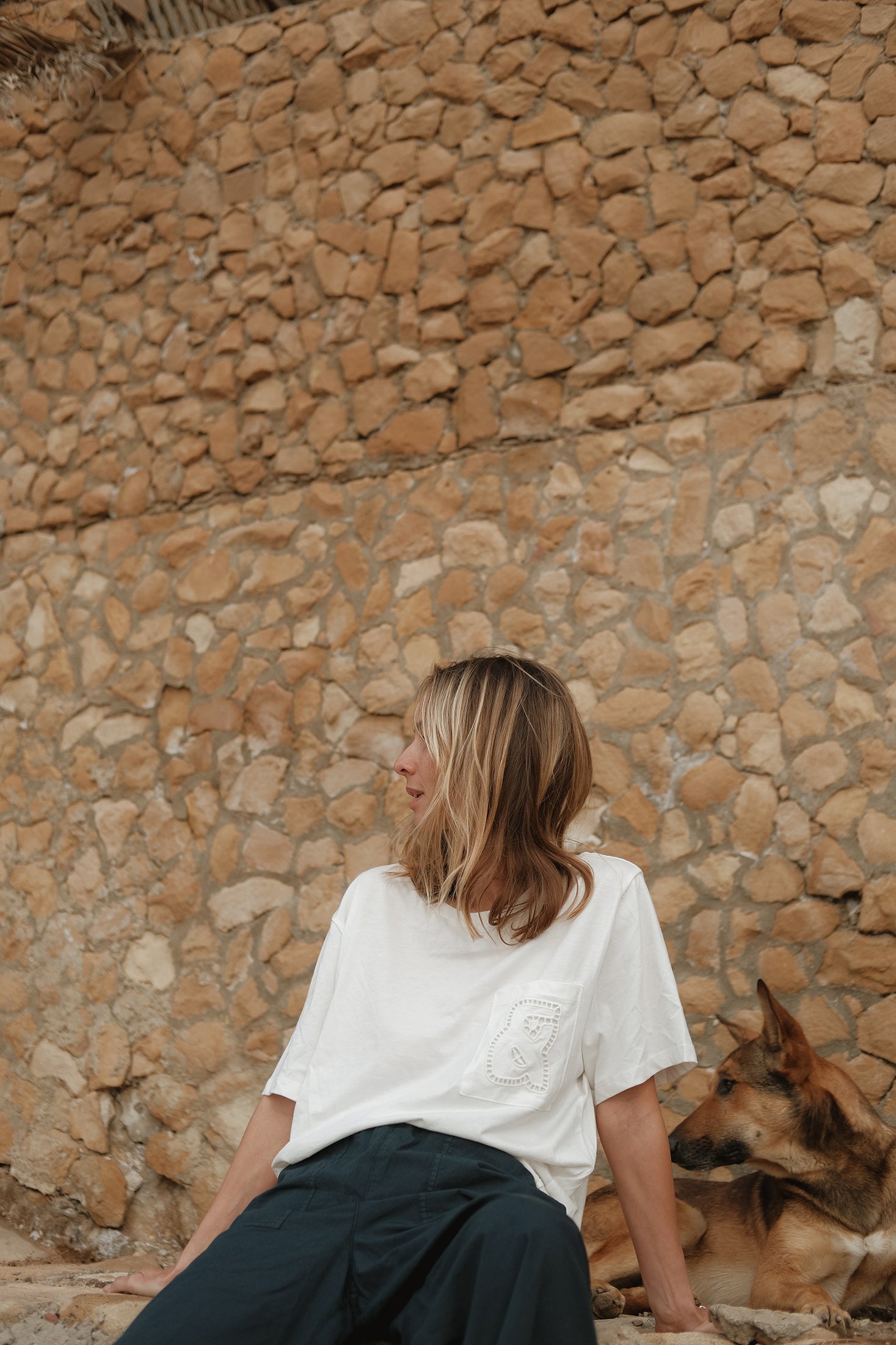 T-Shirt À Poche Avec Logo - Blanc