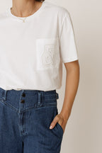 T-Shirt À Poche Avec Logo - Blanc