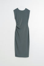 Robe Cintrée Plissée - Anthracite