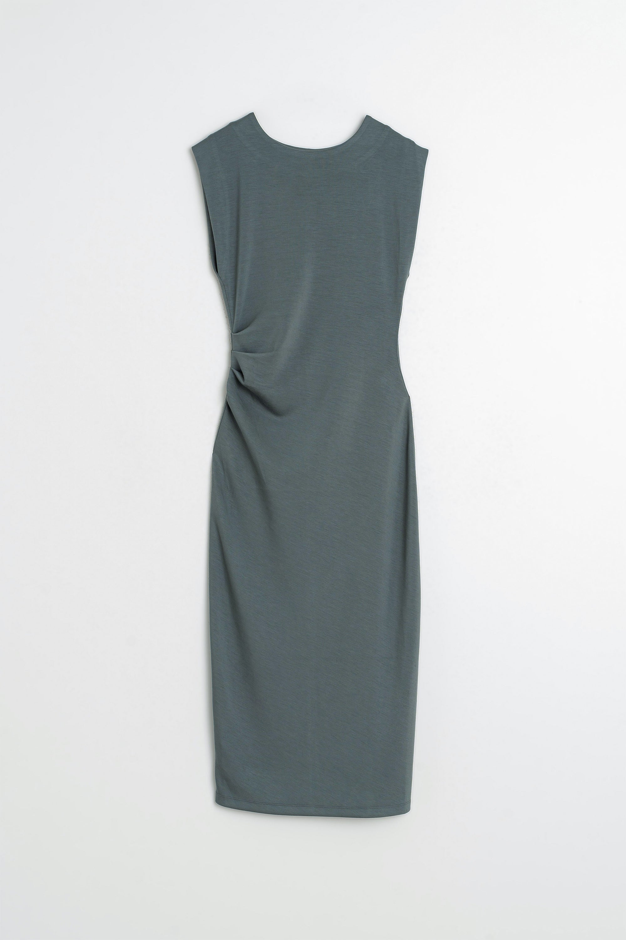Robe Cintrée Plissée - Anthracite