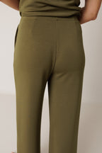 Pantalon Fluide En Modal - Kaki