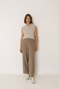 Gilet En Point De Riz - Beige