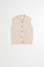 Gilet En Point De Riz - Beige