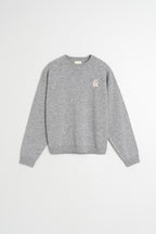Pull En Laine Mérinos - Gris Chiné