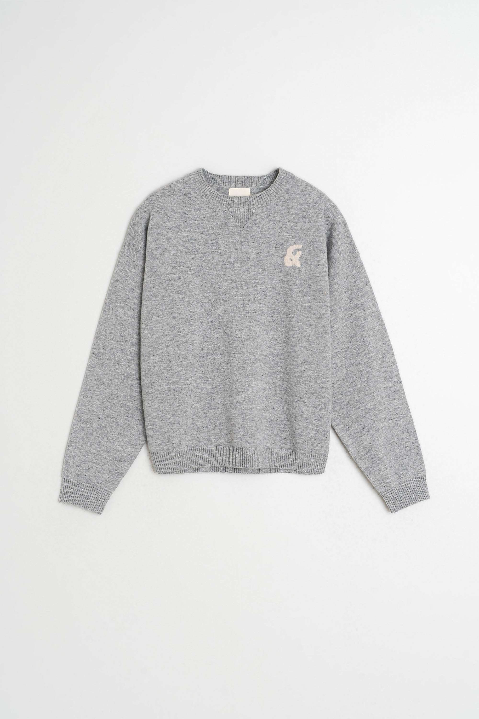 Pull En Laine Mérinos - Gris Chiné