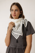 Écharpe À Broderie Ethnique - Écru