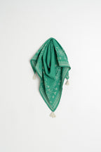 Écharpe À Broderie Ethnique - Vert