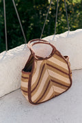 Sac Cabas À Chevrons - Chocolat