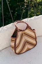 Sac Cabas À Chevrons - Chocolat