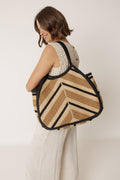 Sac Cabas À Chevrons - Noir