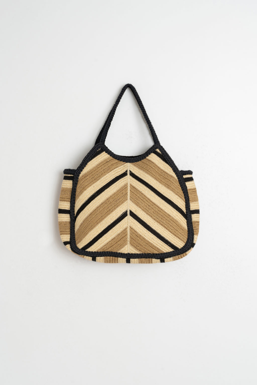 Sac Cabas À Chevrons - Noir
