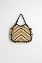 Sac Cabas À Chevrons - Noir