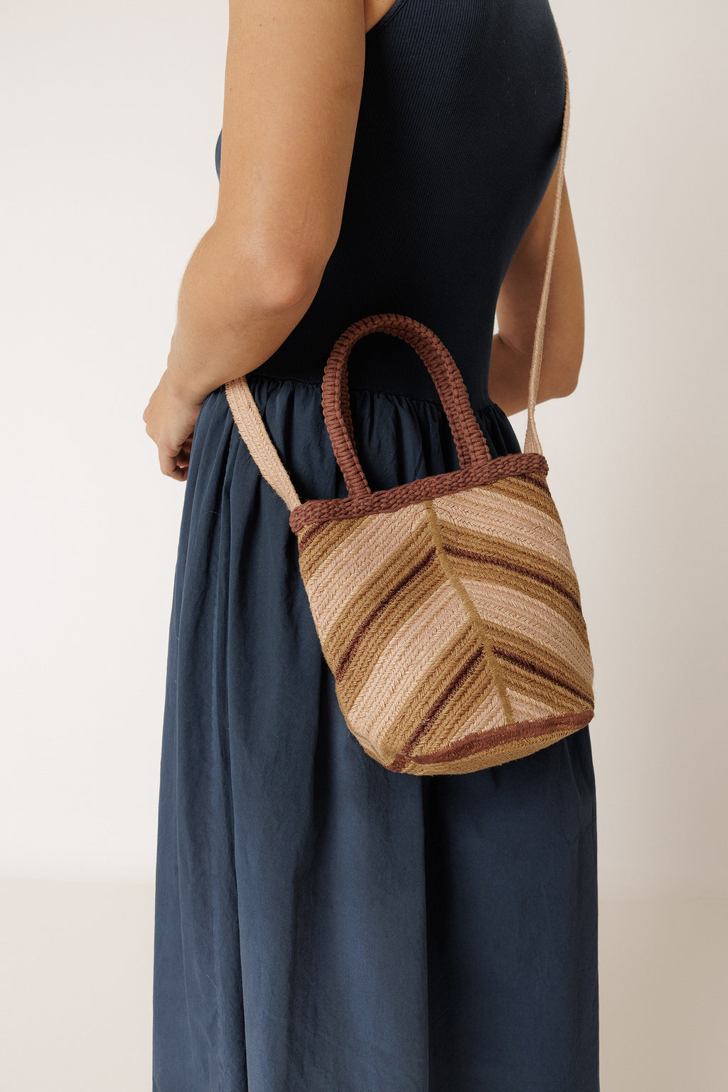 Mini-Sac Bonbonnière En Raphia - Chocolat