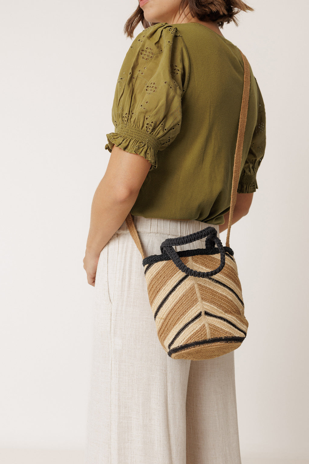 Mini-Sac Bonbonnière En Raphia - Noir