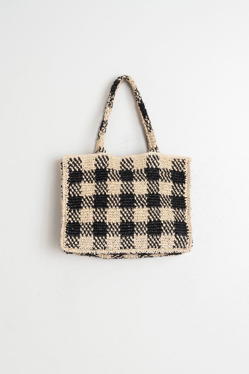 Sac Cabas En Raphia - Noir