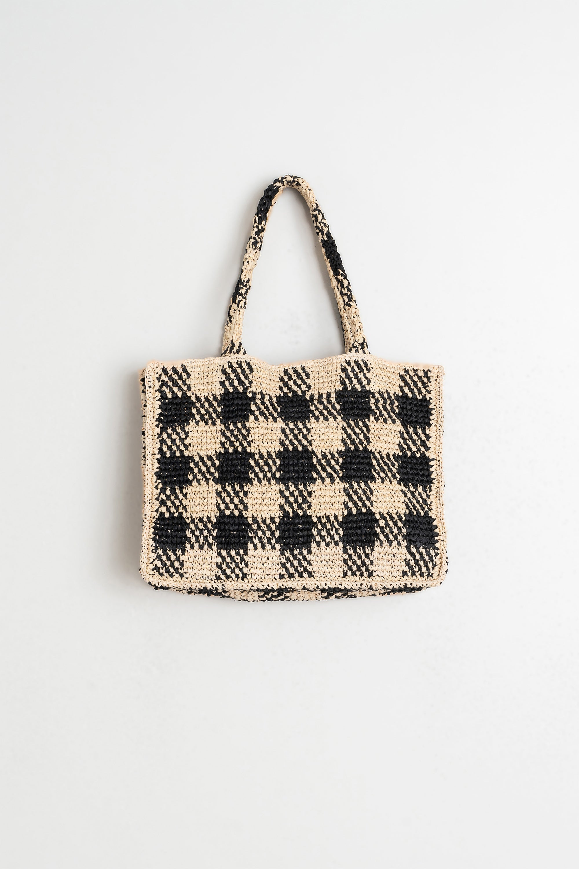 Sac Cabas En Raphia - Noir