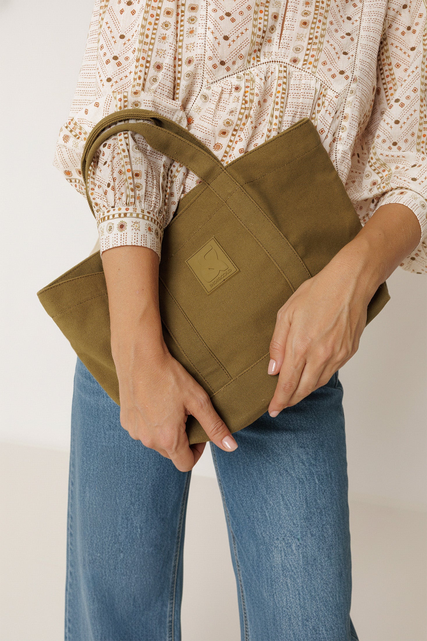 Sac Cabas En Coton - Kaki