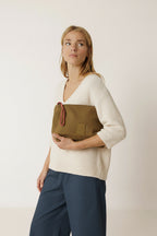 Trousse De Toilette En Coton - Kaki