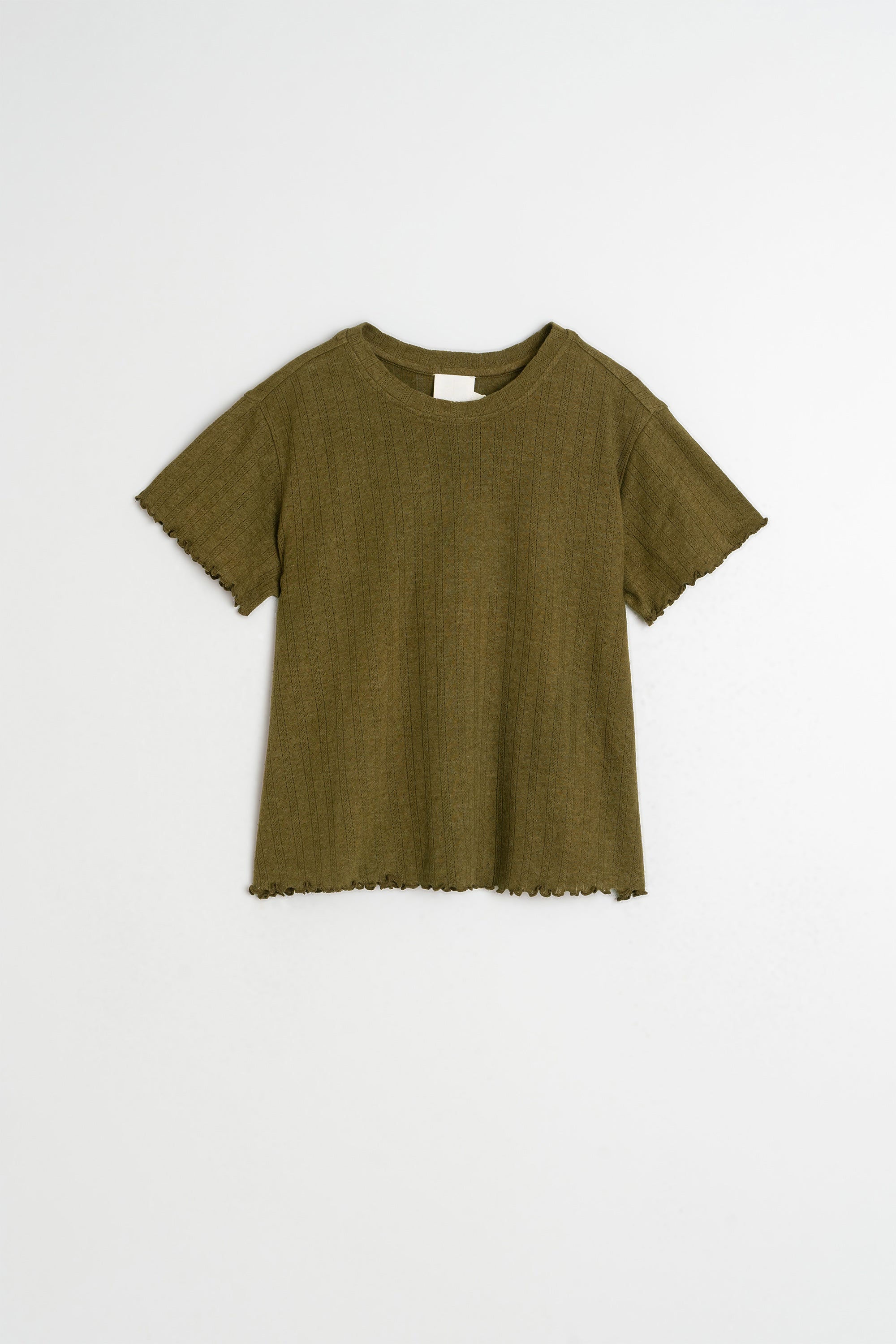 Chemise Courte Côtelée - Kaki