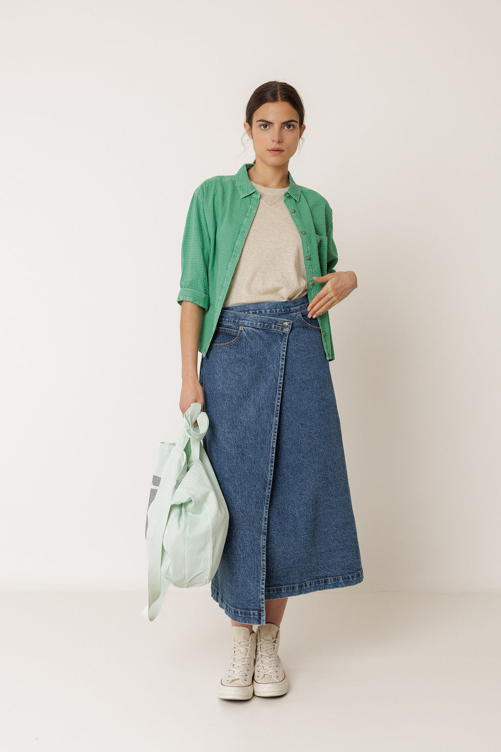 Chemise Combinée Oversize - Vert