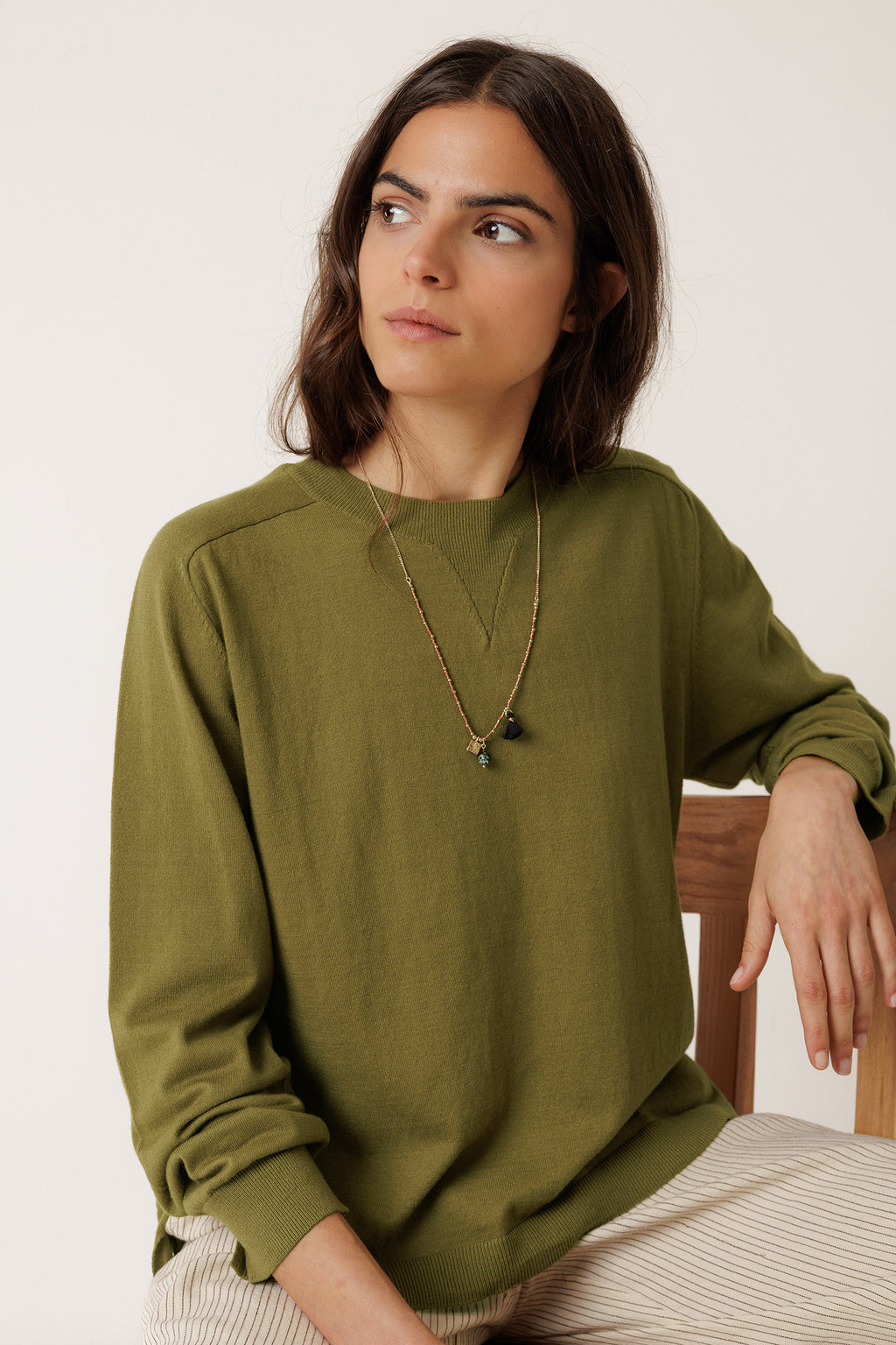 Pull En Maille Bao - Kaki