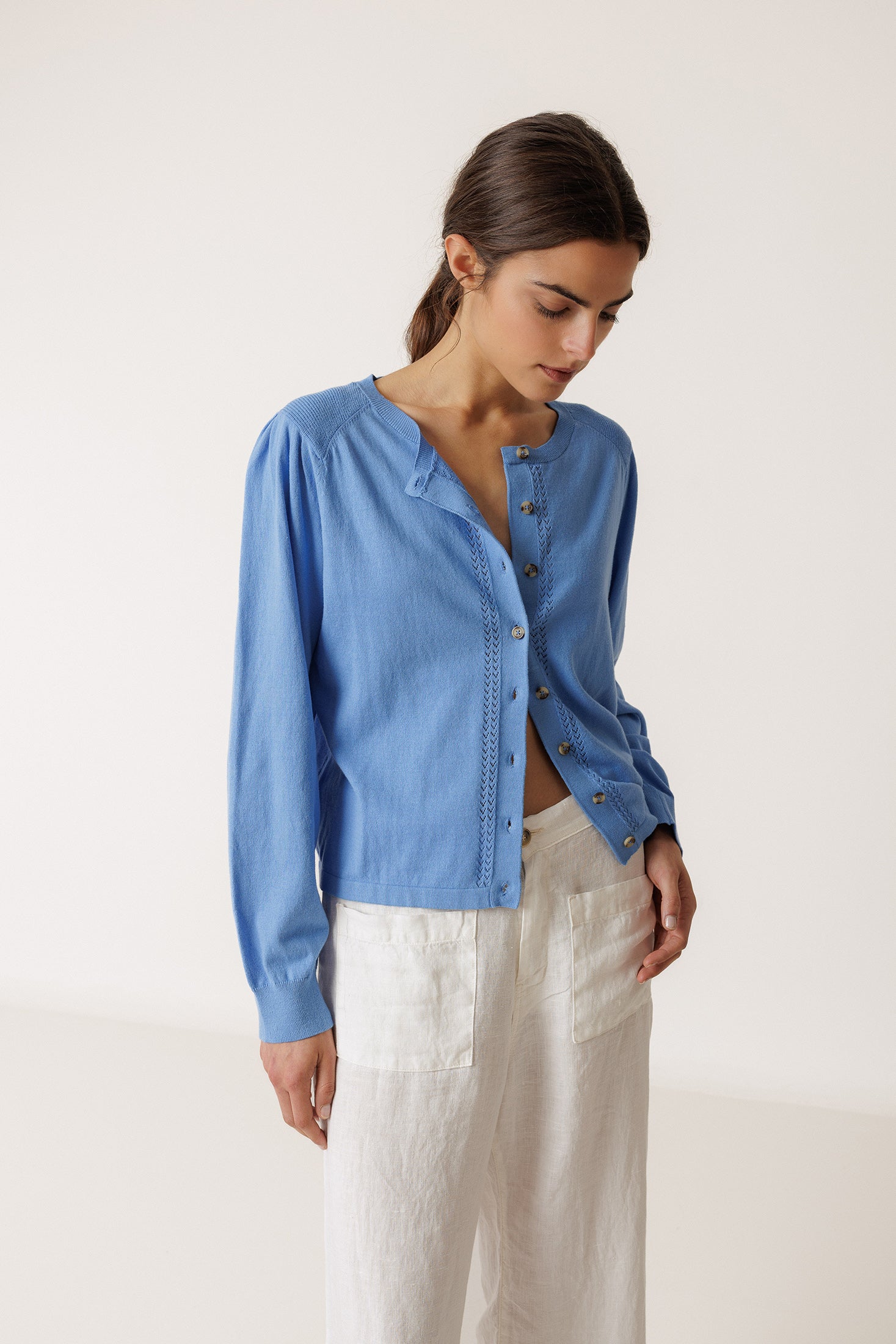 Veste En Coton Biologique - Bleu Britannique