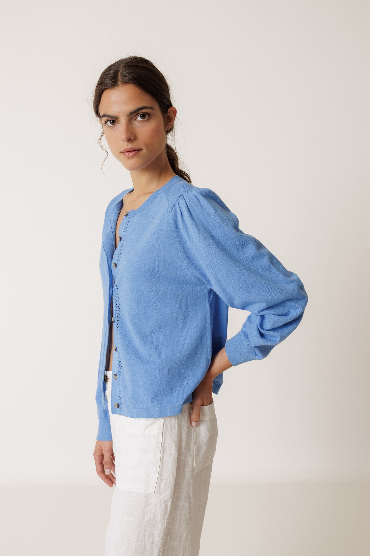 Veste En Coton Biologique - Bleu Britannique