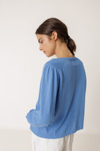 Veste En Coton Biologique - Bleu Britannique
