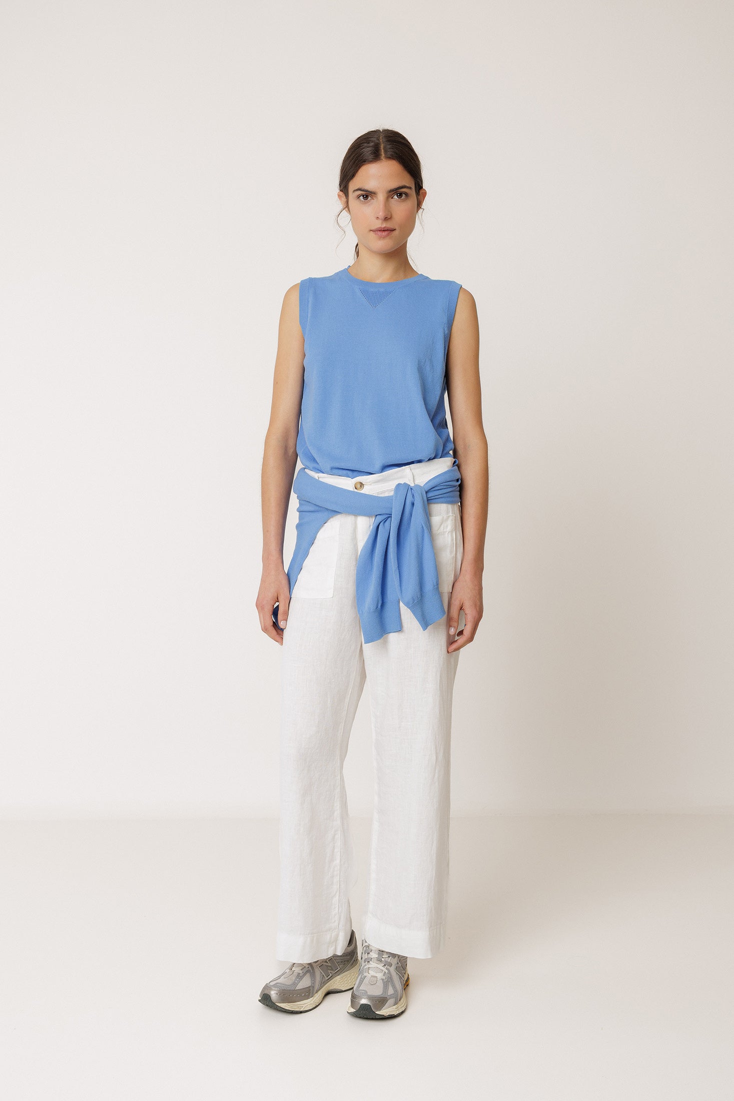 Gilet En Coton Biologique - Bleu Britannique