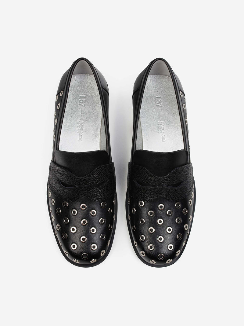 Mocasines Muse metalizados - Negro