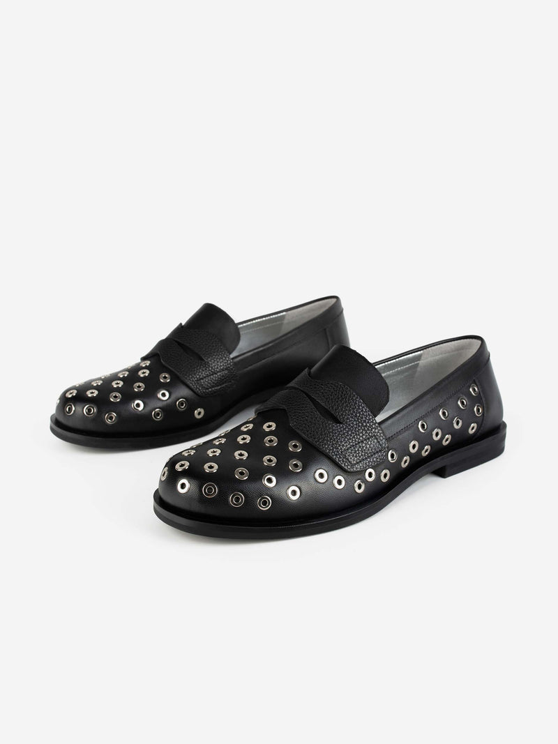 Mocasines Muse metalizados - Negro