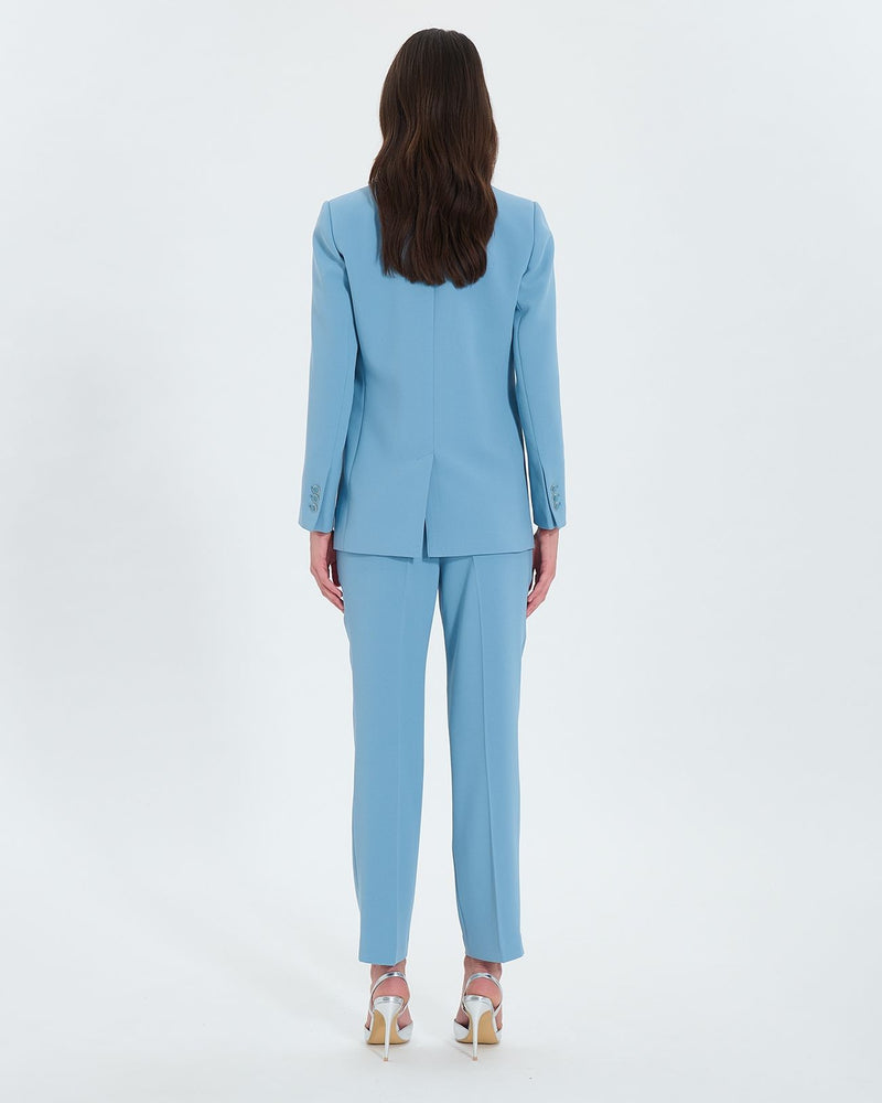 Veste de costume en crêpe bleu_3