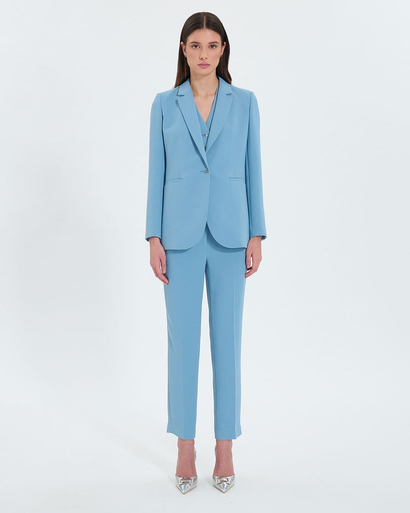 Veste de costume en crêpe bleu_4