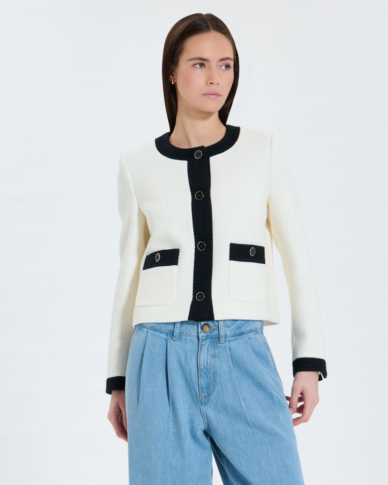 Veste en tweed écrue_1