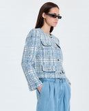 Veste en tweed bleue_2