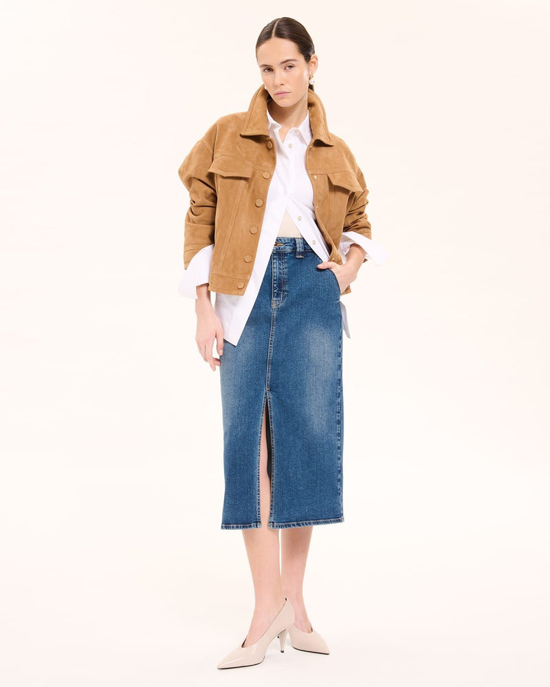 Manteau en suède beige_2
