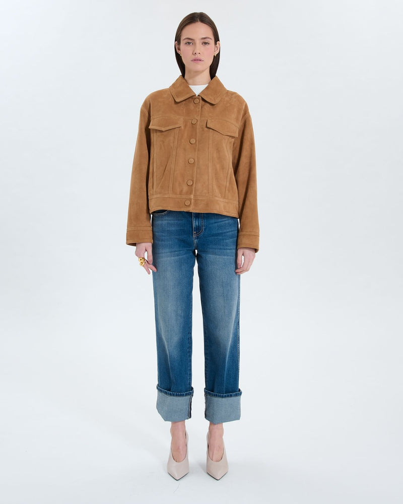 Manteau en suède beige_5