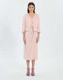 Veste courte satinée nude_2
