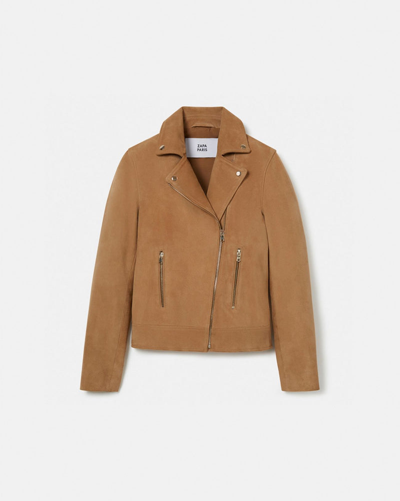 Perfecto en suède beige_5