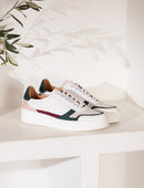 Sneakers À Lacets Vasco - Blanc, Vert & Rose - Femme