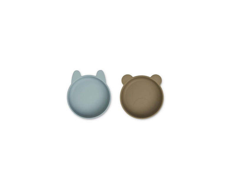 Gobelets En Silicone Pour Enfants Vanessa - Blue Fog / Khaki Mix